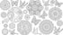 Mandala Design Set of 4 Placemats, Interactive Coloring Placemats for Kids, Washable and Reusable DIY Activity