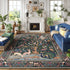 5x7 Rugcomf Area Rugs Vibrant Tree of Life-Patterned Vintage Washable Area Rug Non Slip Low Pile Large Rugs for Living