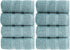 HALLEY Turkish 8 Pack Premium Washcloths (8 Pieces) 650 GSM Highly Absorbent