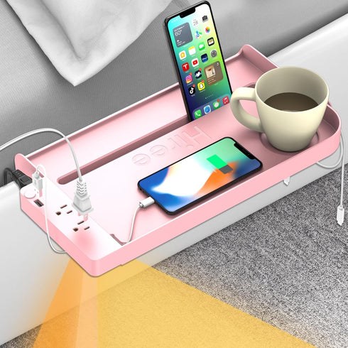 Hiree Bedside Shelf for Dorm Bunk Bed with USB Charging Port and 2
