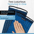 Japanese Exfoliating Washcloth for Back & Body - Charcoal & Silver Ion Exfoliating Towel with Handles - Two-Sided