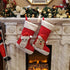 WEWILL 20'' Cute Cat Christmas Stockings, Embroidered Xmas Socks Holiday Party Gift