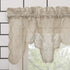 No. 918 Alison-Tr Floral Lace Sheer Rod Pocket Kitchen Curtain Valance, 58" x 14", Stone