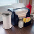 Mr. Kitchen 2 Pack Countertop Salt Sugar Shaker dispenser - Powder Sugar Dispenser Canisters - Glass Sugar Container