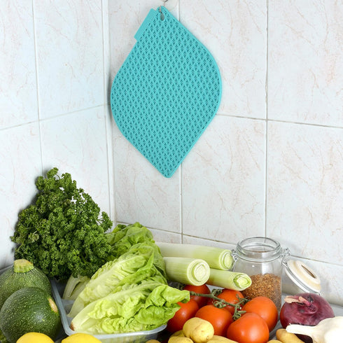 Charles Viancin Honeycomb Silicone Pot Holder, Withstands Temperatures up to 220°C / 428°F, Turquoise