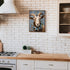 Ooeiiiy Farmhouse Goat Canvas Wall Art, Cute Goat With Flower Wall Decor Poster Prints Framed Artwork 12''X16''