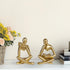 suruim Gold Reading Women Statue, Thinker Sculptures, Abstract Art Figurine, Gold Shelf Decor, Gold Desk Decor