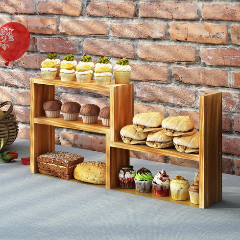 Shelf,3 Small Table Top Plant Tiered Windowsill Wood Plant Stand Indoor,Narrow Space Succulent Pot Stand Flower Rack