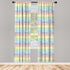 Lunarable Polka Dot Window Curtains - Colorful Rainbow Circles Design, Lightweight Decor 2-Panel Set, 28" x 63"