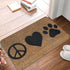 Welcome Mats for Front Door Outdoor Entry Peace Love Pawprint Doormat Doormat Non Slip Mat for Home Indoor Farmhouse Funny Kitchen Rugs Patio Greeting Front Porch Rugs 17x30 Inch by THIYOTA