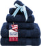 American Veteran Towel, 6 Piece Towel Set for Bathroom, 100% Cotton Turkish