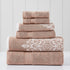 Modern Threads 6 Piece Reversible Yarn Dyed Jacquard Towel Set Artesia Damask