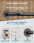 OROPY Industrial Pipe Clothes Rack, Set of 2 Heavy Duty Wall Mounted Black Iron Garment Bar