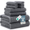 Casa Platino Premium Cotton Bath Towel Set 8 Pcs - Super Soft,