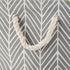 DII Large Round Herringbone Storage Bin with Handles, Small Square, Gray Polyester