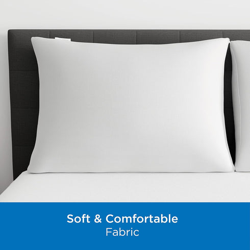 Set of 2 Standard/Queen AllerEase Pillow Protectors, Moisture Wicking, Advanced Allergy Protection, Zippered