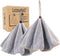 myHomeBody Hand Towels with Hanging Loops, Absorbent Charcoal Fiber Cleaning Cloths, Set of 2, Grey
