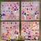 July 4th Static Cling Window Decorations, Patriotic American Flag, 200-Count by Iconikal
