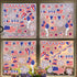 July 4th Static Cling Window Decorations, Patriotic American Flag, 200-Count by Iconikal