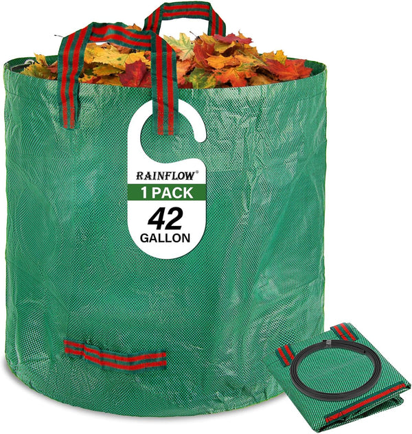RAINFLOW Reusable Yard Waste Bags - 42 Gallon Outdoor Trash Can,Reusable Lawn Leaf