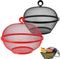 MAQUITA 2 Pcs Summer Mesh Fruit Basket with Lid, Protective Countertop Wire Fruit Bowl for Kitchen