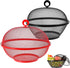MAQUITA 2 Pcs Summer Mesh Fruit Basket with Lid, Protective Countertop Wire Fruit Bowl for Kitchen