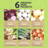 Pack 6 Packs 2026 Organic Onion Seeds Variety - Individual - Season - Walla Walla, Gladstone, Red Geneva and More!