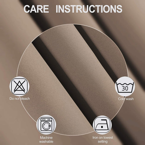 LEMOMO 38 x 54 Inch Blackout Curtains Set of 2, Thermal Insulated Room Darkening Curtains for Bedroom