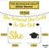 KatchOn Gold and Black She Believed She Could So She Did Banner - 10 Feet Glitter Graduation Decorations 2025