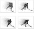 Set of 4 Unframed Hockey Wall Art Prints (8x10) - Ice Hockey Posters for Bedroom, Man Cave, Decor for Kids