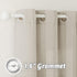 84 inch Grommet 60" 84", 1 RYB HOME Sheer Curtains Length - Linen Textured Semi Sheer Privacy Light Filtering Shabby