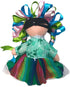 Mexican Handmade Traditional Maria Lele Rag Doll by ALKIMIA INC - 7 inches - Green