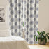 Ambesonne 2 Panel Set Oriental Curtains, Medallion Motif Floral Leafy Ornaments Window Treatments - 28" x 63", Grey