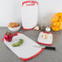 Cutting Board Set, 3 Piece Plastic Kitchen Chopping Boards for Cooking Food Prep with Juice Groove by Classic Cuisine