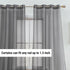 HLC.ME 2 Piece Semi Sheer Voile Light Filtering Window Curtain Grommet Panels for Bedroom, Charcoal Grey - 54 W x 72