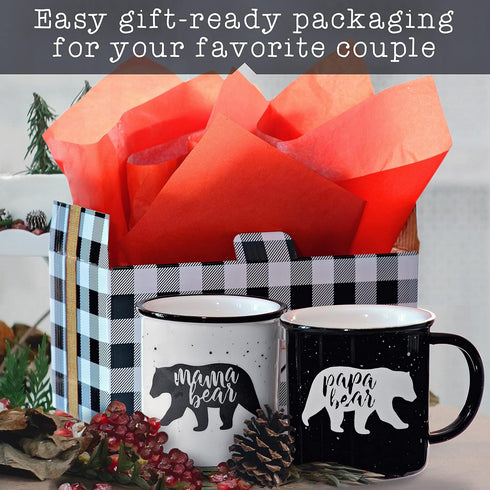 Mama Bear Papa Bear Mug Set of 2, Mom Dad Gift, Parents Couple Coffee Mugs