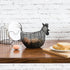 Countertop, MyGift Egg Holder Chicken Shaped Wire Egg Gathering Basket, Farmhouse Home Decor Display Storage Collecting