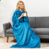 PAVILIA Wearable Blanket with Sleeves for Adult Women Men, Soft Warm Fleece Wrap Throw, Robe Blanket Gift