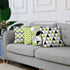 ArtSocket Set of 4 Decorative Throw Pillow Covers, Green Black Lime Mosaic Pattern, 18x18 Inches Square Pillowcases