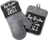 African American Expressions This Brotha Mitt Set | Oven Mitt 7"x13", Pot Holder 7"x9" Silicone Set