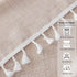 36 36 Inch Linen Small Square Tablecloth x Beige Washable Wrinkle Resistant Table Cover with Tassels Farmhouse