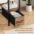 2 AOODA Living Room Side Table with Drawer, Tier Slim End Tables with Storage for Small Spaces, Narrow Nightstand