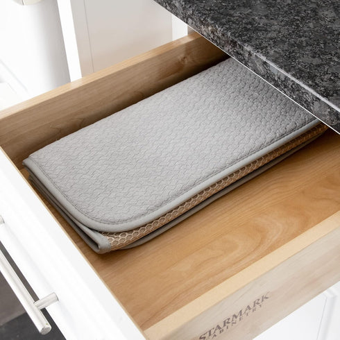 All-Clad Premium Reversible Dish Drying Mat - 16" x 28" Ultra-Absorbent, Long-Lasting, Titanium, 1 Pack
