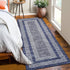 GarveeHome 2x6 Modern Bordered Runner Rug Soft Non Slip Runner Washable Non