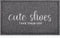 Welcome Mat for Front Door Outdoor, Waterproof Stain and Fade Mat for Entryway, Cute Grey Doormat for Dirt Snow Mud