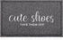 Welcome Mat for Front Door Outdoor, Waterproof Stain and Fade Mat for Entryway, Cute Grey Doormat for Dirt Snow Mud