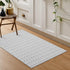 Collive Gray Small Bathroom Rug 2x3, Washable Indoor Doormat with Rubber Back for Entryway