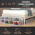 BINO 12-Pack Plastic Stackable Shoe Box Set, Clear Foldable Shoe Storage Container with Front Open