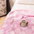 MEJU 100% 3 80 90 Leaf Pink Kids Young Girls Muslin Lightweight Blanket for Bed Sofa Couch Combed Cotton Layer Soft