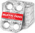 Stock Your Home Disposable Muffin Tins, 20-Count 6-Cup Standard Size Foil Muffin Pans for Baking, Parties, Holidays